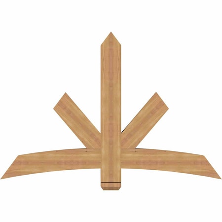 Ekena Millwork Alberta Smooth Timber Gable Bracket, Western Red Cedar, 60"W x 40"H x 3 1/2"D x 5 1/2"F, 16/12 Pitch GBW060X40X0406ALB00SWR